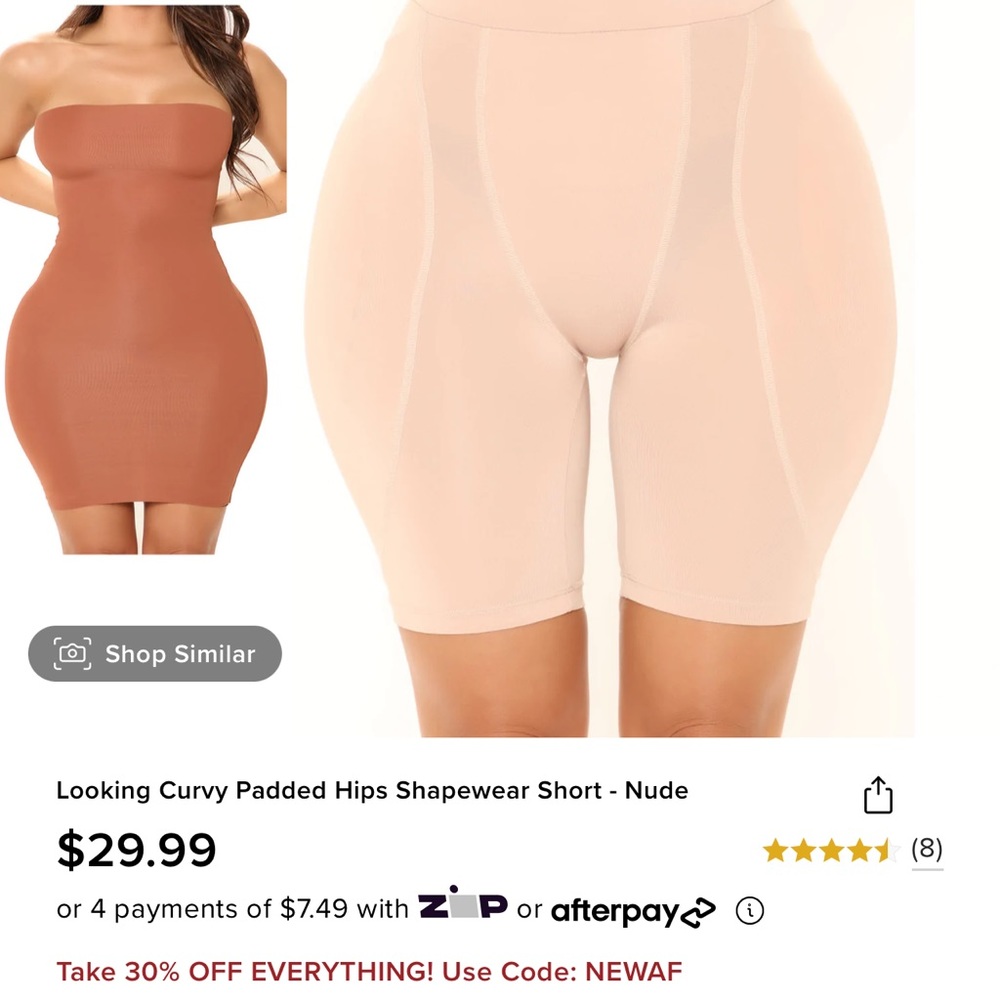Padded hips shape wear